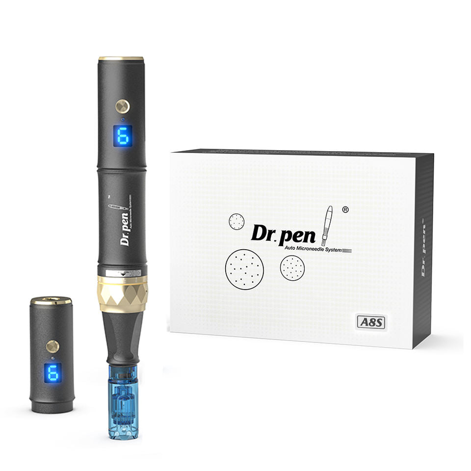 Latest Dr.pen A8S Black Dermapen Combine Wireless and Wired Model With Digital Display For 6 Levels