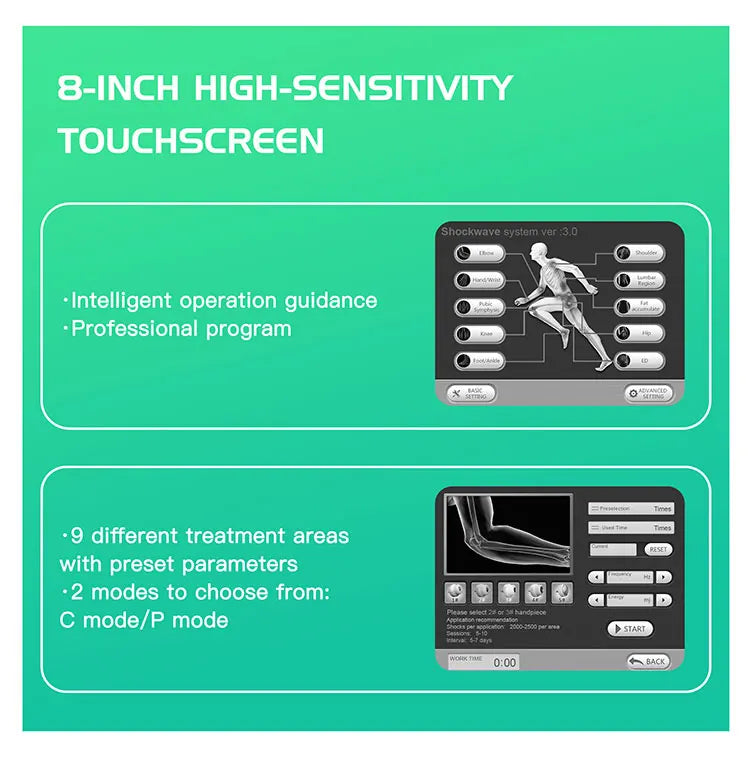 Physiotherapy Shockwave Therapy Machine Joint Pain Tool Cases 1-16hz Shockwave Therapy Machine Physiotherapy Machine