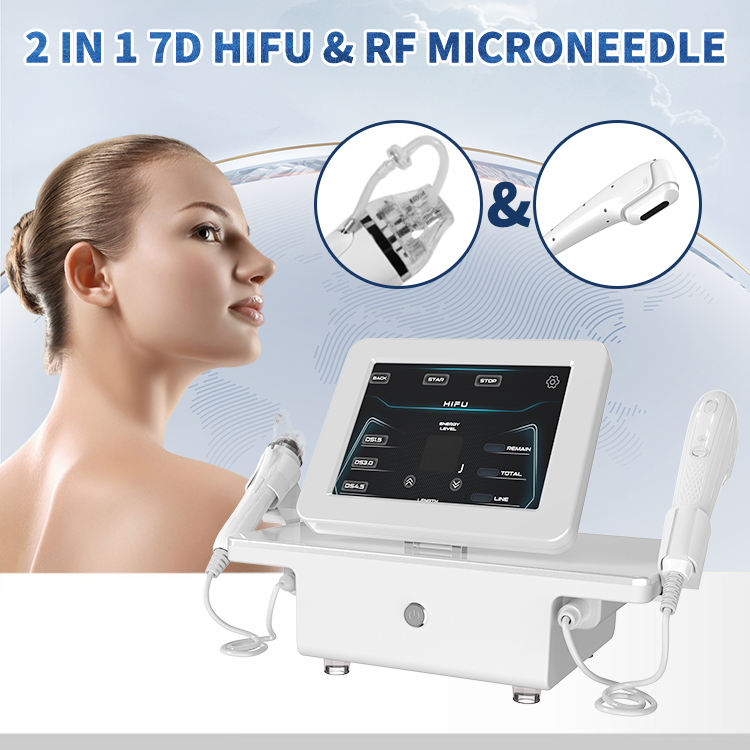 SPA Professional 2 In 1 RF Fractional Microneedle Face Lifting Wrinkle Removal Hifu Machine