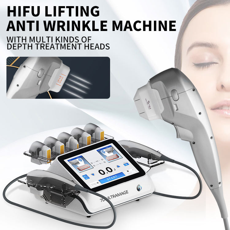Portable 7D Hifu 2 Handles Face Lifting Skin Tightening Anti-aging Slimming Machine with 7 Cartridge