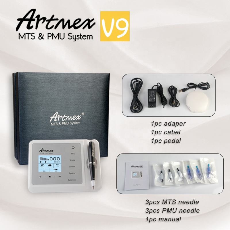 Artmex V9 Eye Brow Lip Rotary Pen Permanent Makeup Tattoo Machine MTS PMU System