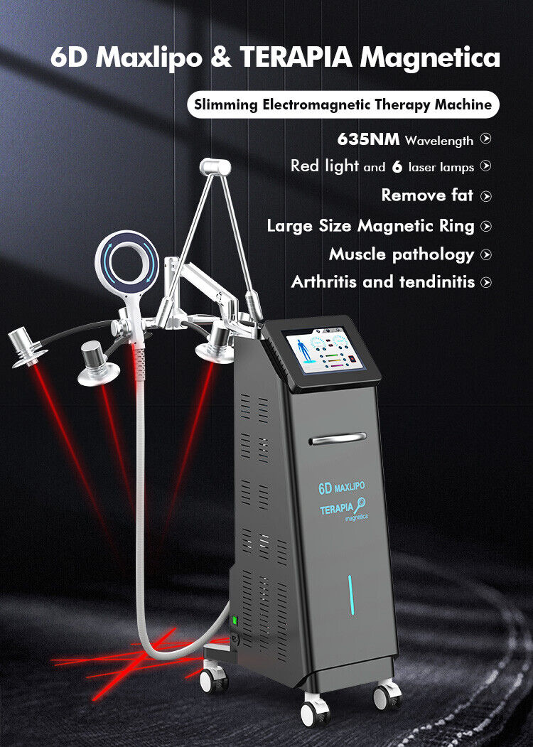 2 in1 6D Lipo Laser Machine 635nm Red Light Laser magnetic Field EMTT Body Relax