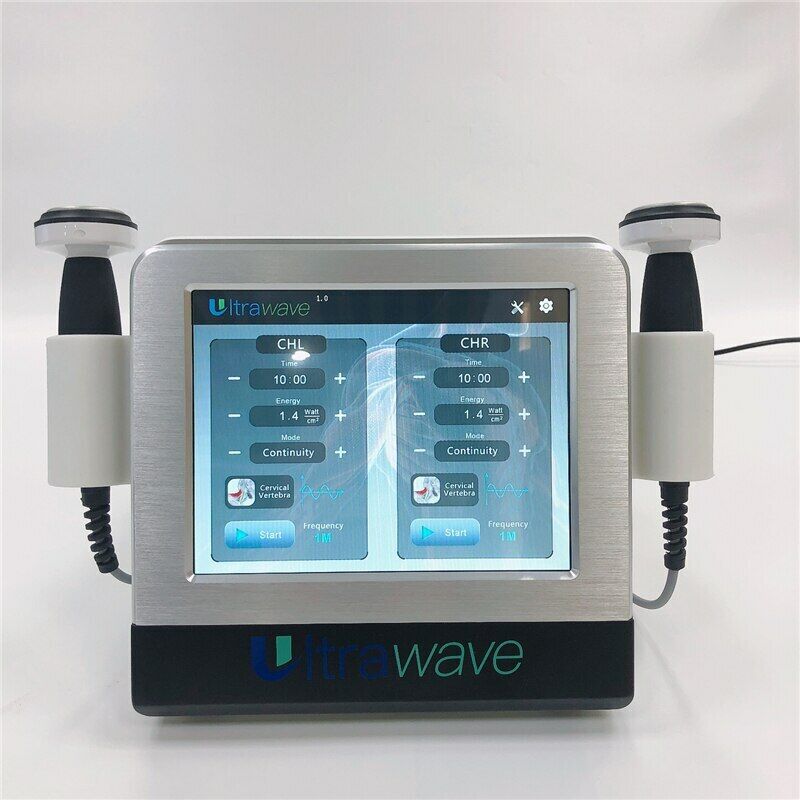 1MHz Ultrasound Therapy Physical Pain Relief Body Massage Machine with 2 Handles